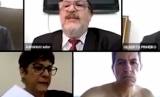 VIDEO Judge Accidentally Appears Shirtless In Live Streamed Court