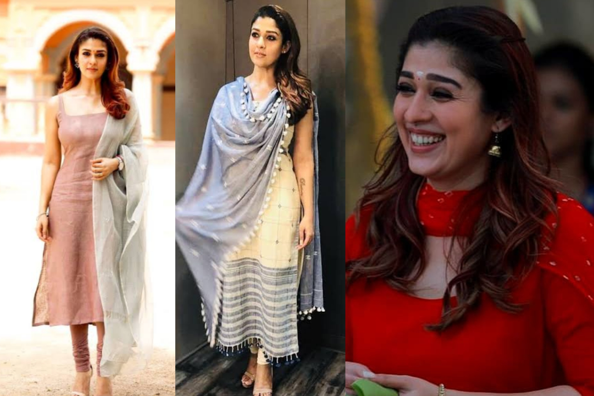 Simple Kurtas of Nayanthara that you should have in your closet