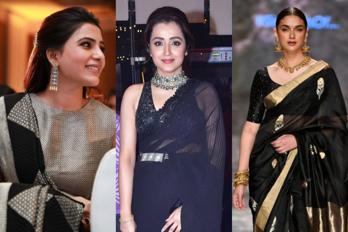 5 Celebrity Approved Black Saree Looks You Must Bookmark For Wedding Season