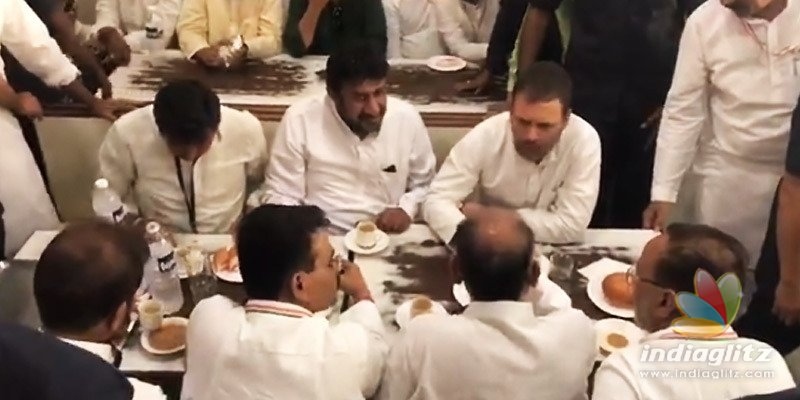 Rahul Gandhi enjoys a meal after getting bail
