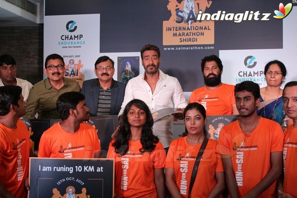 Ajay Devgn at Sai International Marathon Shirdi Press Meet