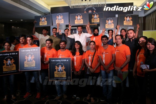 Ajay Devgn at Sai International Marathon Shirdi Press Meet