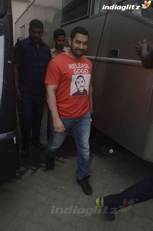 Aamir Khan, Saif Ali Khan Spotted at Mehboob Studio