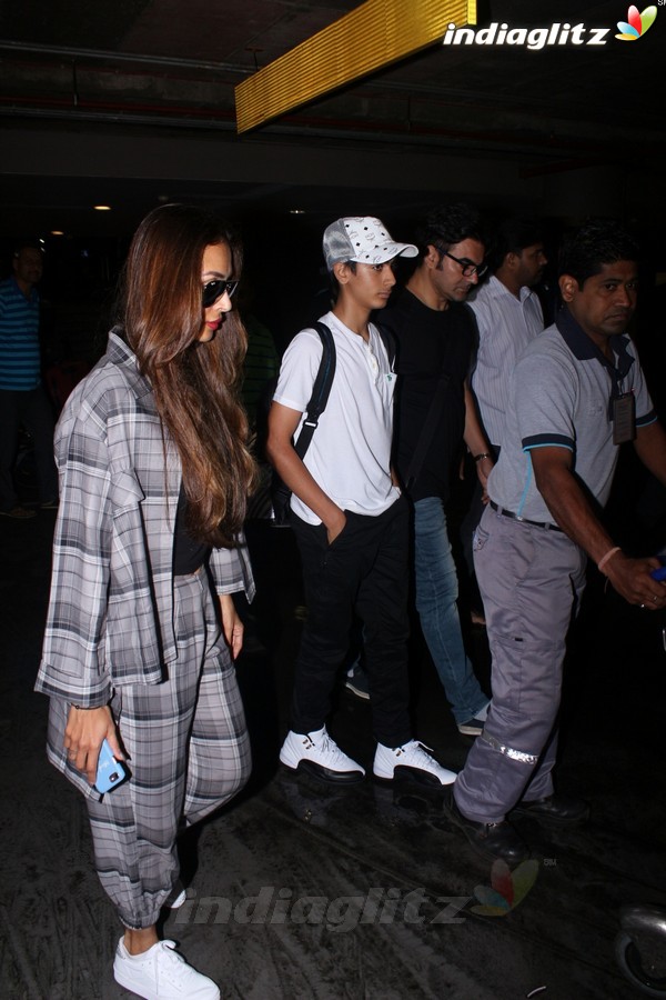 Arbaaz Khan, Sohail Khan & Malaika Arora Spotted at Airport