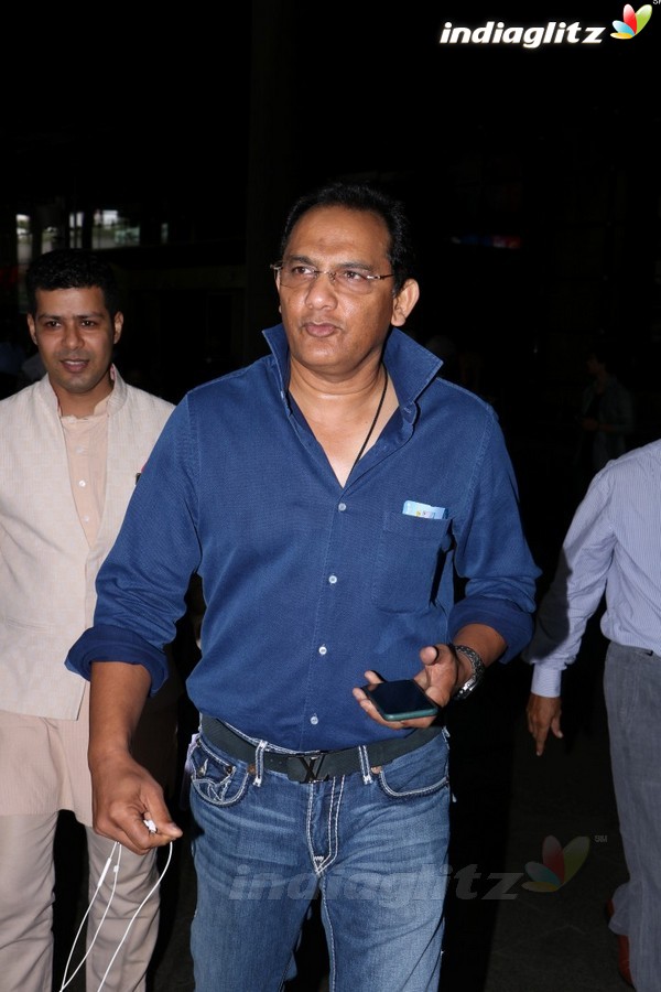 Cricketer Mohammad Azharuddin Spotted at International Airport