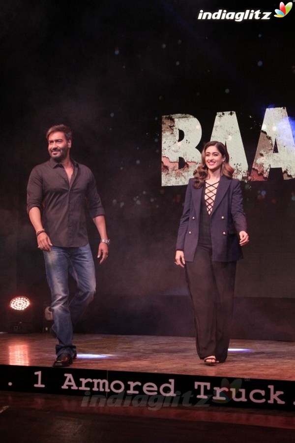 Ajay Devgn, Emraan Hashmi, Ileana D'Cruz at 'Baadshaho' Trailer Launch