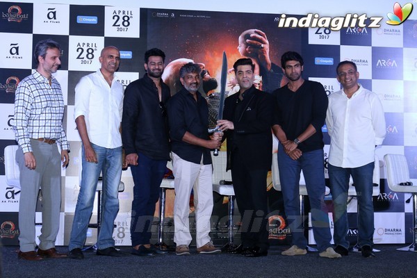 Prabhas, Rana Daggubati, Karan Johar at 'Bahubali 2' Trailer Launch