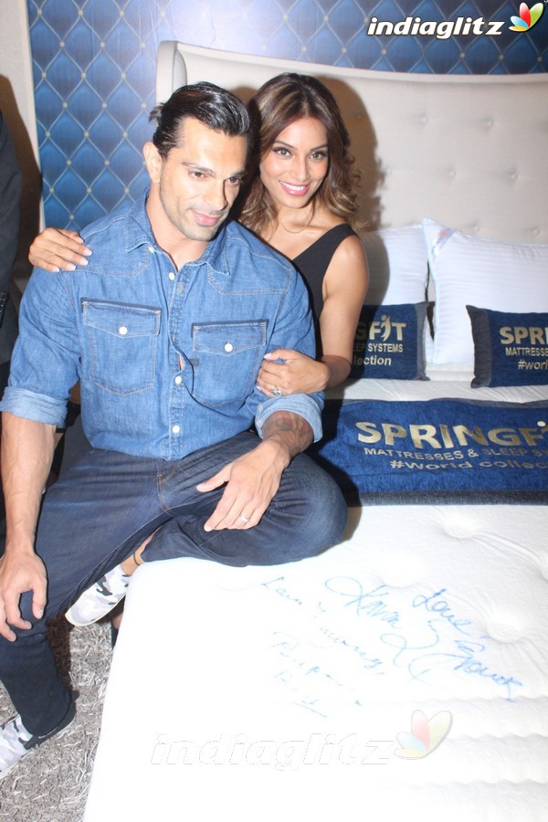Bipasha Basu, Karan Singh Grover at Springfit Mattresses Autograph Collection Launch