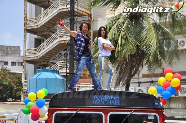 Tiger Shroff & Nidhhi Agerwal at 'Ding Dang' Song Launch from 'Munna Michael'