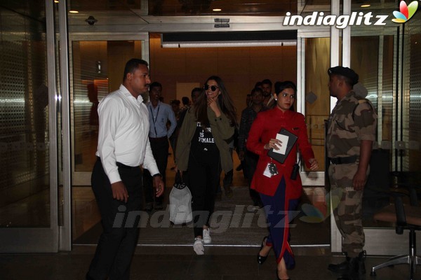 Deepika Padukone Spotted at Mumbai International Airport