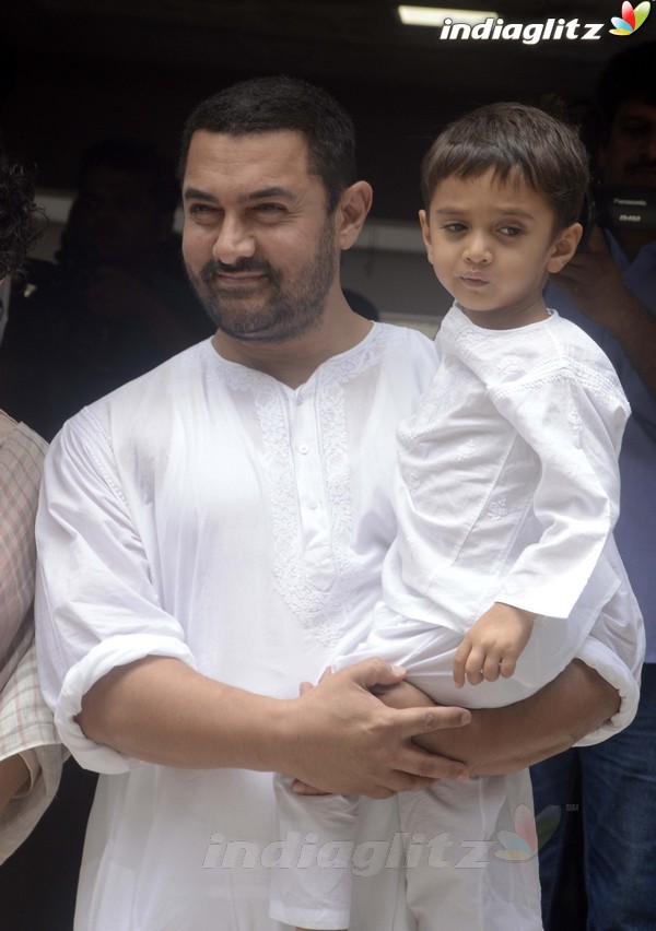 Aamir Khan, Imran Khan Celebrate Eid With Family