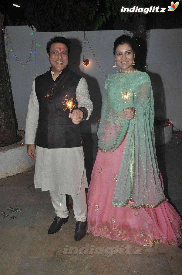 Govinda Celebrates Diwali with Daughter Tina Ahuja