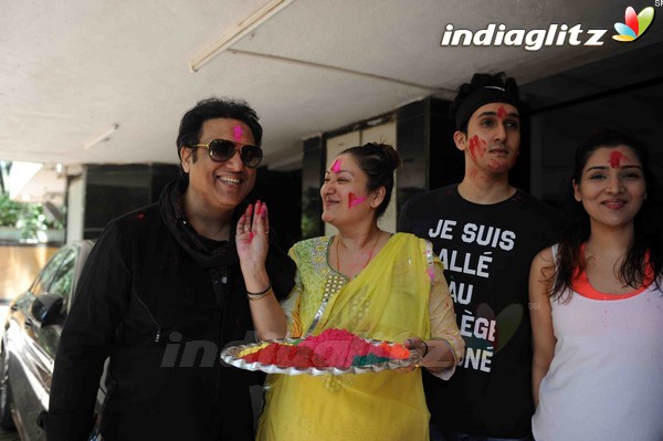Govinda Celebrates Holi With His Family