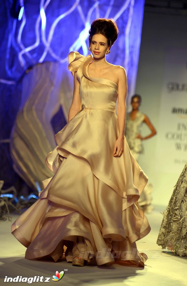 Kalki Koechlin Walks the ramp for Amazon India Couture Week 2015