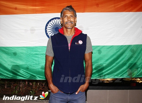 Milind Soman Returns India after Winning Iron Man Award