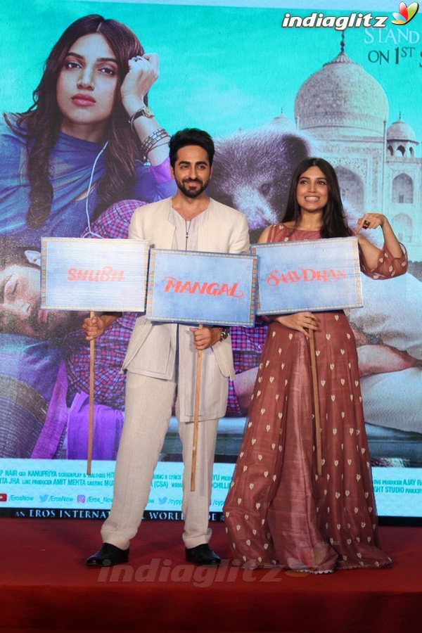 Ayushmann Khurrana & Bhumi Pendnekar at 'Shubh Mangal Savdhaan' Trailer Launch