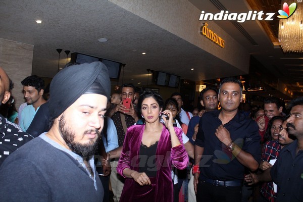 Sridevi attends Special Fan Screening of 'Mom'
