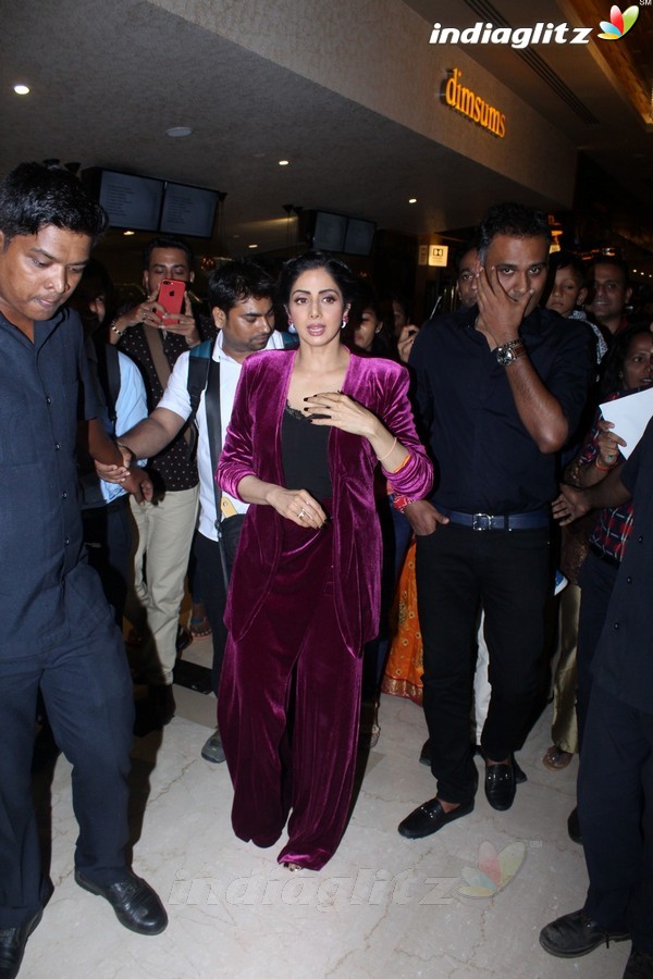 Sridevi attends Special Fan Screening of 'Mom'