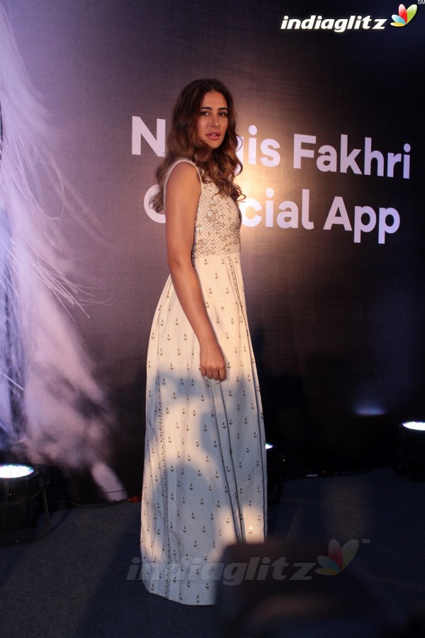 Nargis Fakhri at Launch of Her Own Mobile App