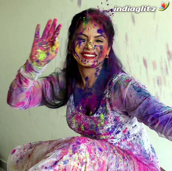 Neetu Chandra's Dry Holi Celebration Special Photoshoot
