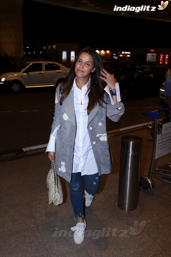 Neha Dhupia Spotted at Airport