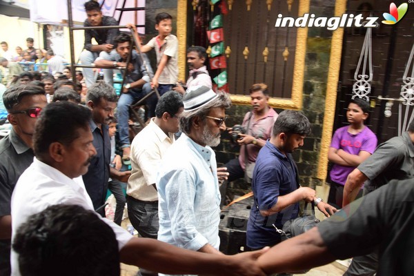 Rajinikanth Shoots for 'Kaala' at Wadala