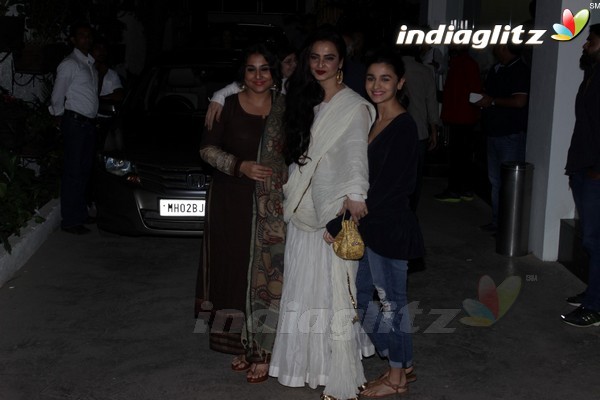 Rekha, Vidya, Alia at 'Begum Jaan' Special Screening