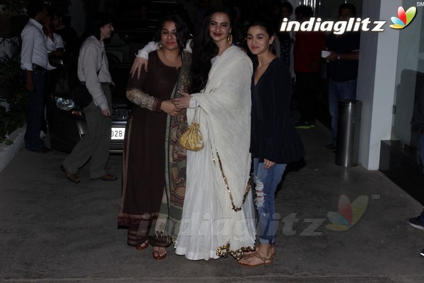 Rekha, Vidya, Alia at 'Begum Jaan' Special Screening