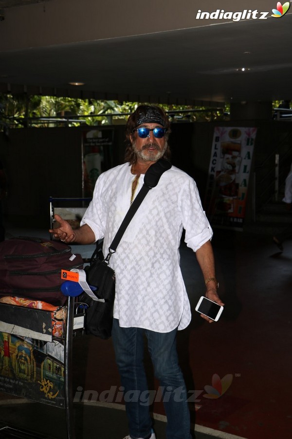 Shakti Kapoor Spotted at International Airport