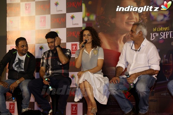 Kangana Ranaut & Hansal Mehta at Trailer Launch of 'Simran'