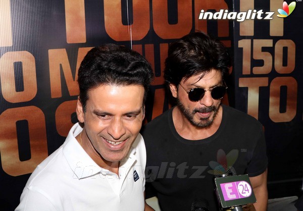 Shah Rukh Khan Meets Manoj Bajpayee at Mehboob Studio