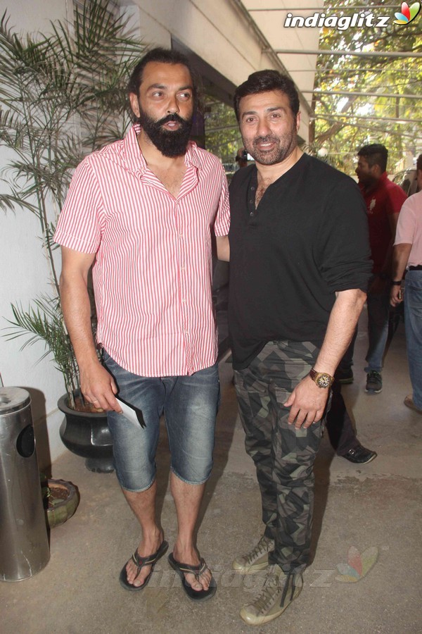 Sunny Deol, Bobby Deol Snapped together at Sunny Super Sound