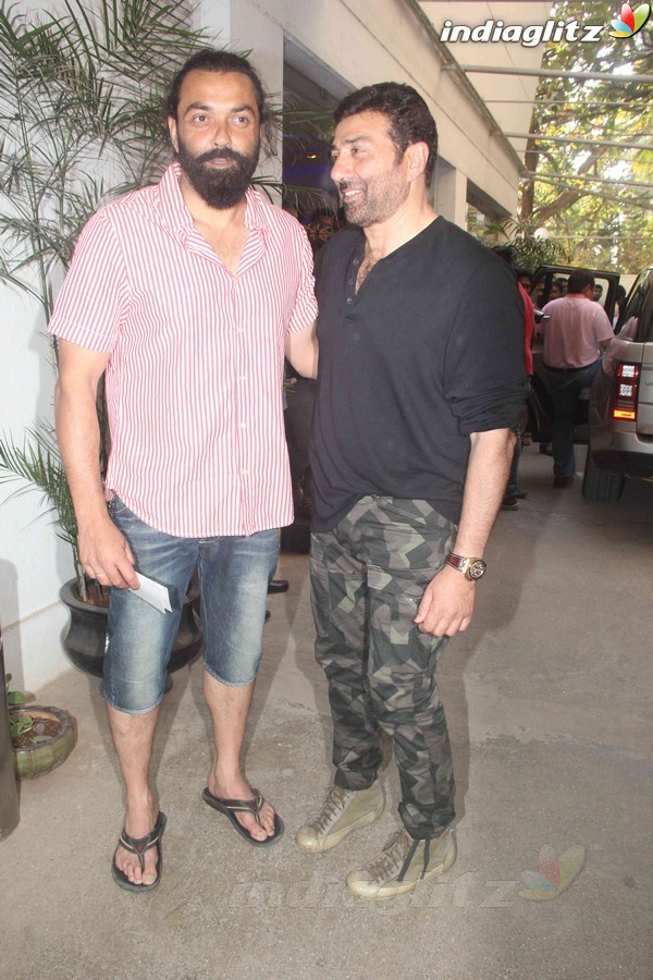 Sunny Deol, Bobby Deol Snapped together at Sunny Super Sound