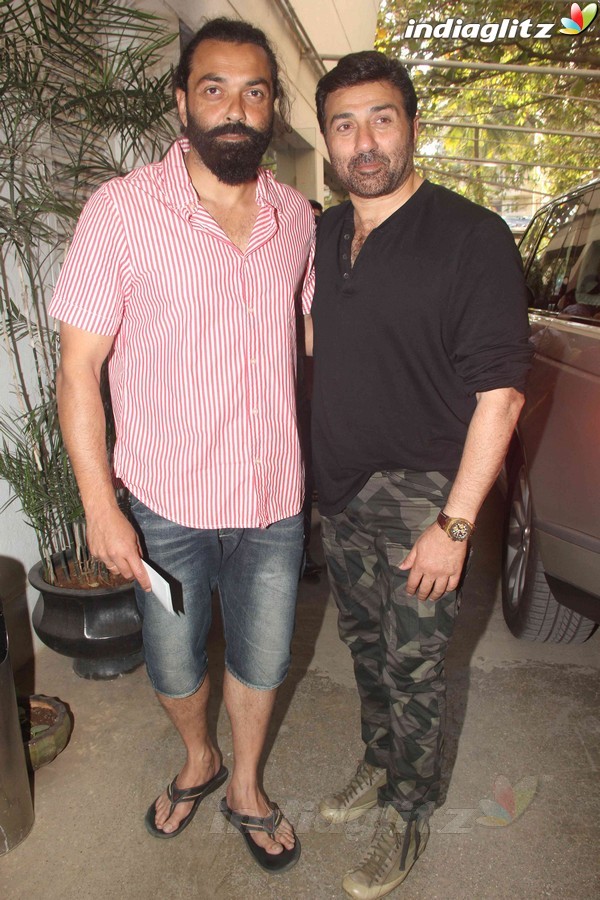 Sunny Deol, Bobby Deol Snapped together at Sunny Super Sound