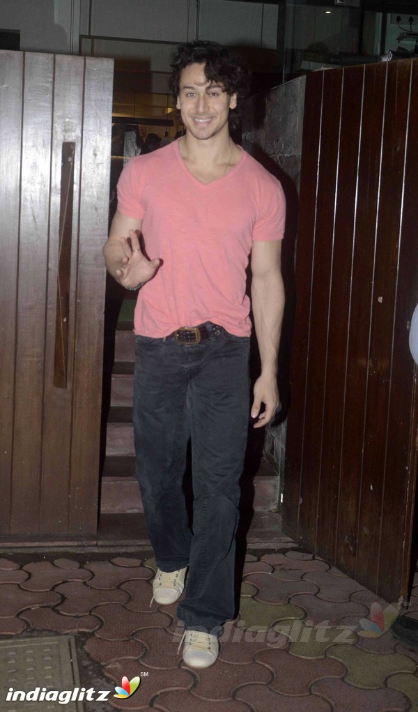 Tiger Shroff Snapped with Girl at Restaurant