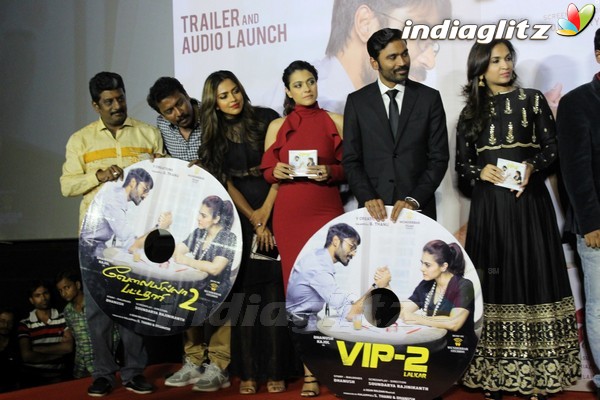 Kajol & Dhanush at Trailer & Music Launch of 'VIP 2'