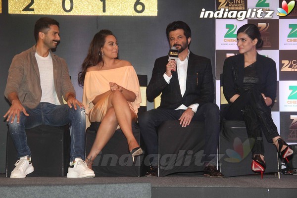 Shahid, Sonakshi, Kriti, Anil Kapoor at Press Conference of ZEE Cine Awards 2016