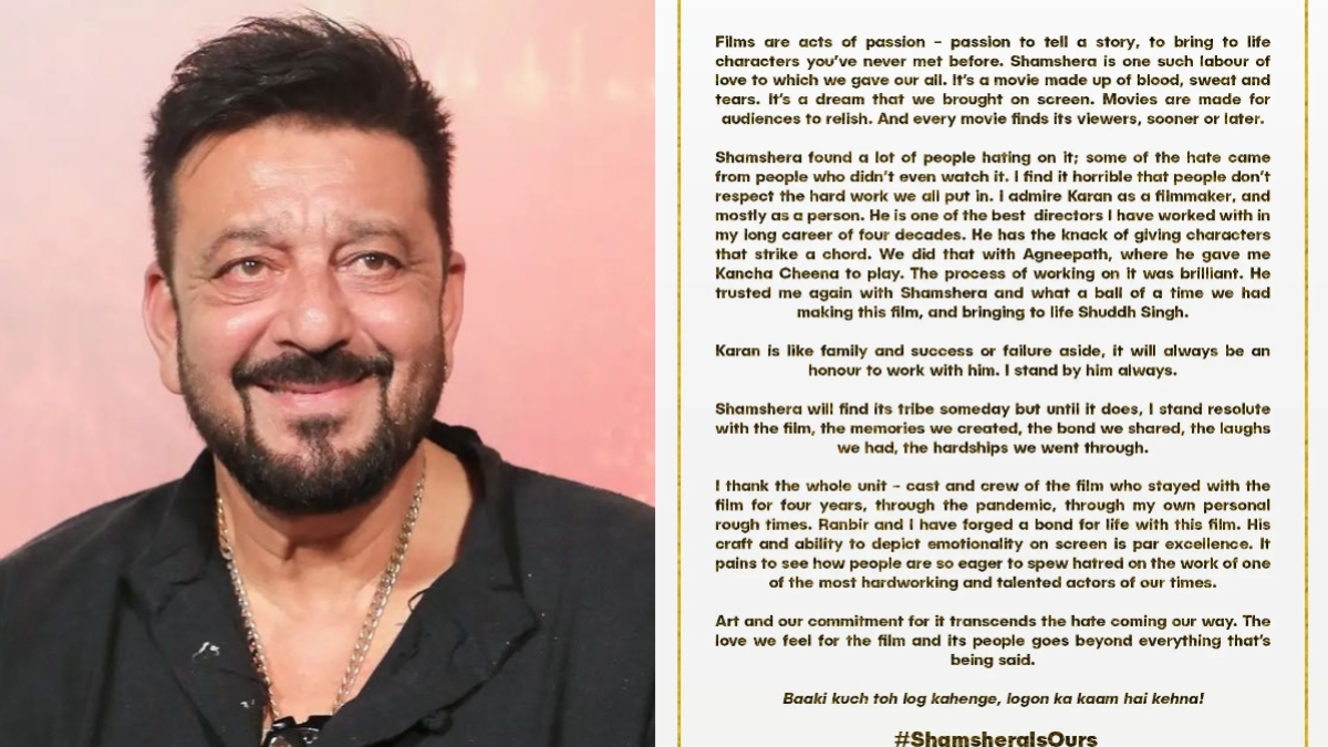 Sanjay Dutt takes a stand for Shamshera