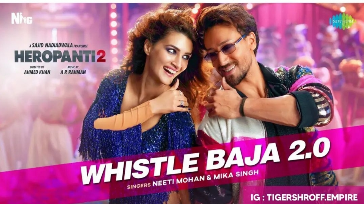 Tiger Shroff and Kriti Sanon are back with Whistle Baja 2.0 for Heropanti 2