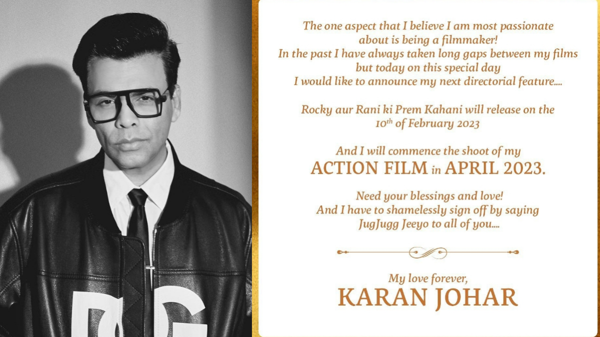 Karan Johar announces his first action film as a director