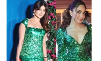 All That Shimmers is Our Gold: Actresses Urvashi Rautela and Kiara Advani dress alike in Shimmer dress - Who's Green is the Win?  