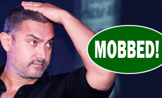 PICS: Aamir Khan mobbed; gets stuck for 8 Hours on 'Dangal' sets!