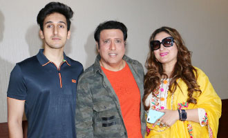 Govinda With Family at Screening Of Film 'Aagaya Hero'