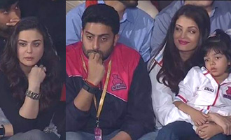 Abhishek, Aishwarya & Preity snapped at kabaddi match in Bengaluru