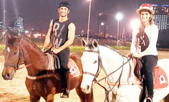 Kriti Sanon & Sushant Singh Rajput practice horse riding for their next