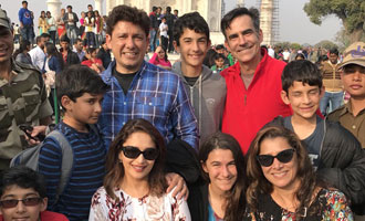 Madhuri Dixit visits Taj Mahal with family