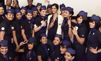 Sonam Kapoor & Team Neerja pay tribute to Air-hostesses!