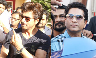 Shah Rukh Khan & Sachin Tendulkar Cast their Vote for BMC Election 2017