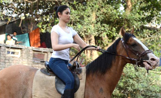 Check Pic: Tamannaah Bhatia learns horse riding for 'Baahubali 2'