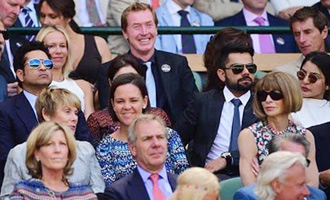 Anushka Sharma & Virat Kohli enjoy Wimbledon match